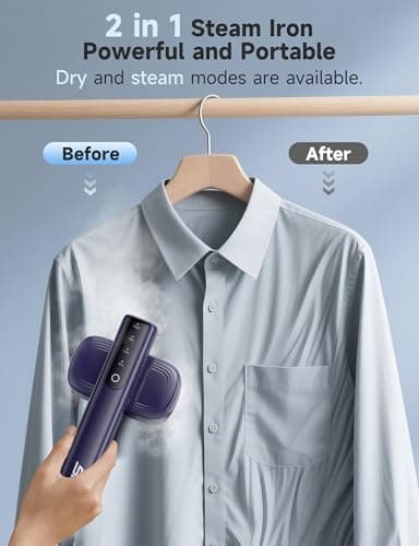Sundu Portable Steamer Iron, 15s Heat, 4 Modes, LED Display for Clothes — view 3