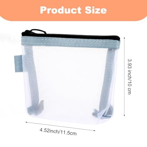 Gjinxi 2 Pc Mini Zipper Toiletry Bag,Mini Mesh Makeup Bag,Small Make Up Bag — view 2