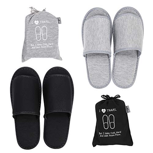 haozaikeji Foldable Outdoor Travel Slippers Non-disposable Closed Toes Sandals Cotton Slipper with Storage Bag Anti-skid for Hotel Spa Indoor House Room Guest Business Travel Trip Holiday Flying — view 4