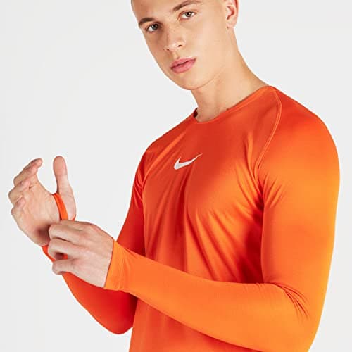 NIKE Men's Park First Layer Top Long Sleeve Sweater, Orange, M UK — view 4