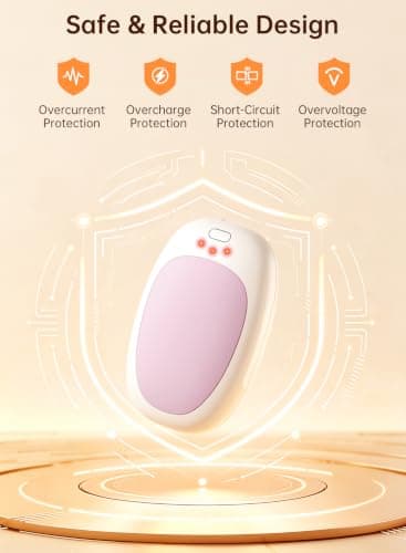 Wasuka Hand Warmers Rechargeable 2 Pack, Electric Handwarmers Reusable with 3 Heat Settings, Portable USB Hand Warmer, Pocket Heater for Golf, Camping, Outdoor, Winter Gifts for Men Women (Pink) — view 6
