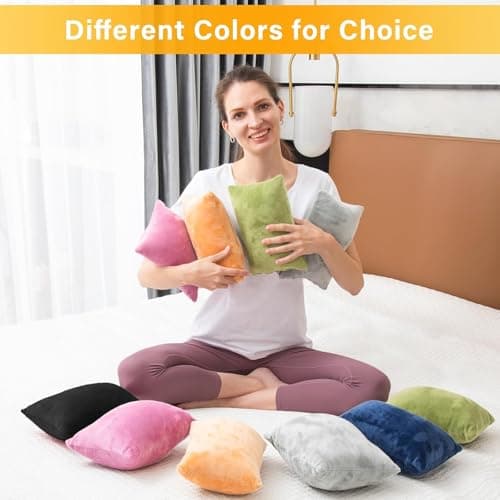 TaiBest 2 Pack Small Pillow, Memory Foam Mini Pillow 11 X 7 Inches for Travel, Sleeping, Nap and Neck, Knee, Lumbar Support, Tiny Pillow Cushion for Pet, Dogs (beige) — view 6