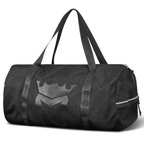 Meister Breathable Chain Mesh Duffel Gym Bag, V2.0 Black, Classic 22"x13"x13", Classic 22"x13"x13"