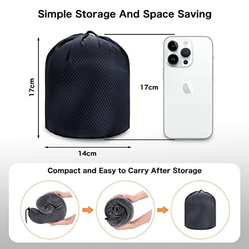 WENGX Travel Pillow Neck Pillow Memory Foam Soft Comfort and Support Travel Flight Neck Pillows,U-shaped Pillow for Sleeping with Storage Bag for Airplane Car Office Home,etc — view 6