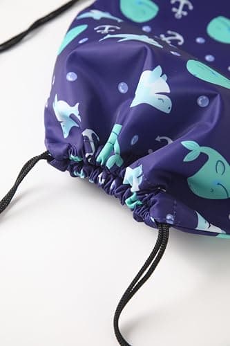 Swimbubs Kids PE Bag Drawstring Backpack – Baby & Toddler Swimming Bag for School, Sports & Swimming Lessons, Water-Resistant Gym Sack 40 x 30 cm (Blue Whale) — view 5