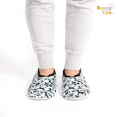 Splosh Men's Camo Army Slippers | UK 5 6 7 8 9 10 11 Fluffy Slippers for Men | Soft, Cozy & Machine Washable with Anti-Slip Sole, Fun Dad Gift — view 5