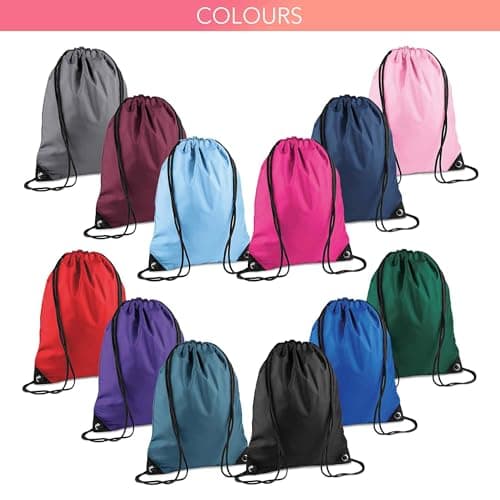 Print Maniacs Personalised Drawstring Bag for Kids Back to School PE Bag, Swim Bag with Name Ideal for Boys, Girls, Toddlers,and Primary School Students Perfect School Bag Pink — view 5