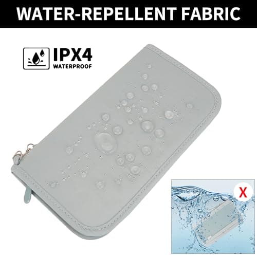 RFID Blocking Passport Holder Family Travel Holiday Wallet Accessories Document Organiser for Tickets Cash Passport ID Card Credit Cards Pen Waterproof Cover Travel Essentials Case for Women Men — view 6