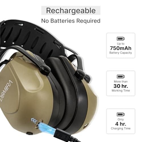 DOMIRA Kids Ear Defenders SNR 26 – Noise Cancelling Ear Muffs for Children, Hearing Protection for School, Travel & Shooting – Lightweight Adjustable Headphones (Brown) — view 6
