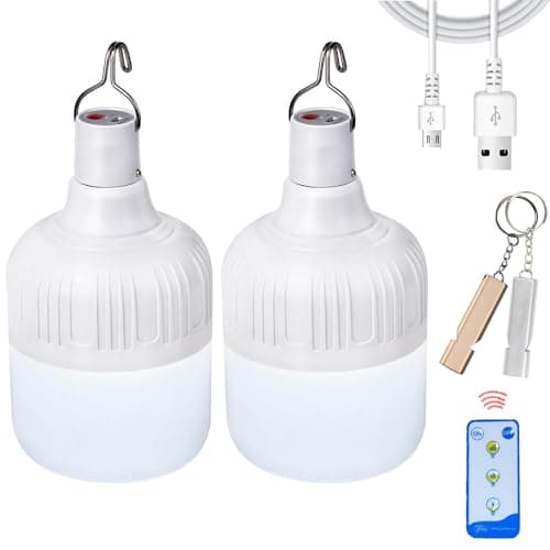2 Pack Camping Lights 30W Rechargeable LED Camping Lantern with Remote