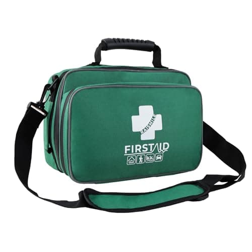 Raismile Large First Aid Kit - Comprehensive Medical Kit for Home, Car, Travel, Camping, Business, School & Outdoor(Green)