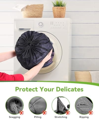 OTraki 2 Pcs Mesh Laundry Bags 50x60 cm Travel Washing Machine Net Bags — view 3