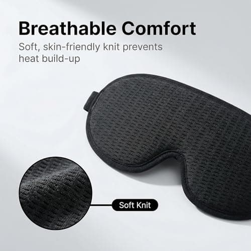 Sleep Mask Women Men 3D Contoured Eye Mask for Sleeping Mesh Fabric Side Sleeper Friendly Nap Rest Travel Essentials — view 3