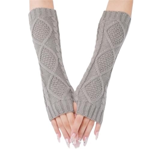YGMNQAL Sleeves For Women Accessories Arm Warmers Fingerless Gloves Winter(Burgundy) — view 3