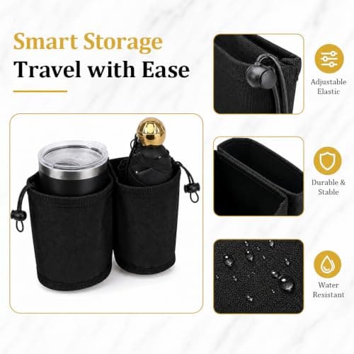 Luggage Cup Holder for Suitcase Travel Accessories Drink Holder Attachment — view 3