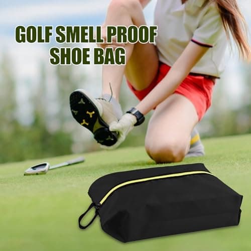Shoe Bag, Smell Proof Pouch, Multi-Purpose, Water-Resistant, Portable Shoe Organizer, Travel Storage, Large Capacity, Footwear Container for Women, 1-Pack, 39 x 24 x 9 cm, Black, Se référer au — view 2