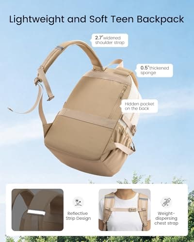 LOVEVOOK 15.6 Inch Laptop Backpack for Women, Waterproof School Work Bag — view 4