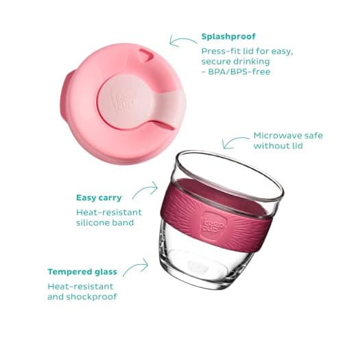 KeepCup Brew, Reusable Glass Cup, Extra Small 6oz | 177mls, Black — view 3