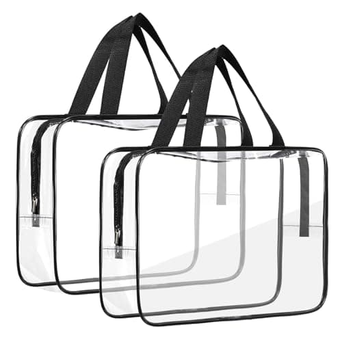 Yixinhe 2 Pack Clear Toiletry Bag for Travel, Large Makeup Wash Bag