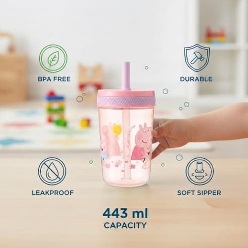 HOX Peppa Pig Family Kelso Soft Straw Cup – 443ml — view 4