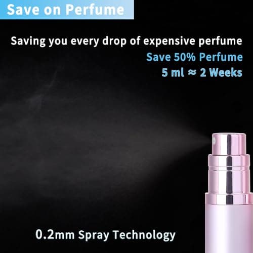 5ml Empty Perfume Spray Bottle Refillable, Travel Perfume Atomiser (Pink) — view 2