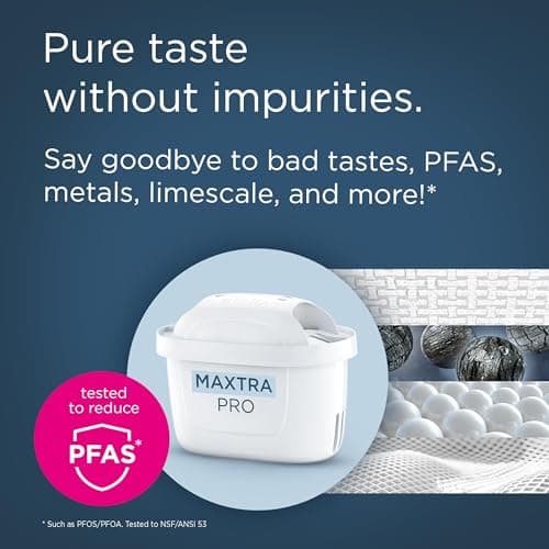 BRITA MAXTRA PRO Pure Performance Water Filter Cartridge - 4 Pack - Original BRITA Refill reducing impurities, Chlorine, PFAS, pesticides and limescale for tap Water with Better Taste — view 6