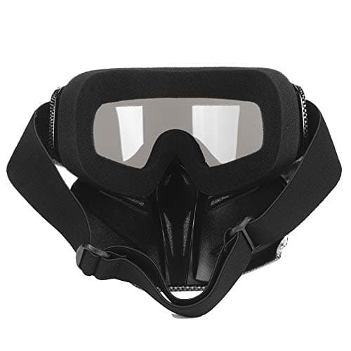 LIYJTK MOTORCYCLE GOGGLES WINDPROOF SNOWBOARD GLASSES SKI MASK OUTDOOR SUNGLASSES for MEN WOMEN (Carbon Fiber Black) — view 6