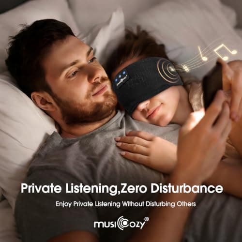 MUSICOZY Sleep Headphones Headband for Side Sleepers Cool & Breathable Mesh — view 5