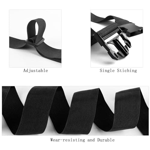 Luggage Straps for Suitcase Travel Accessories TSA Approved, 80In Long Belts to Keep Your Suitcase Secure, Adjustable Bag Straps with Quick-Release Buckle for Travel Bag Closure, 2Pcs Black, 80 In Fix — view 3
