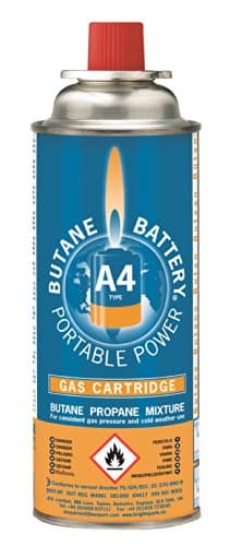 Bright Spark 1-Piece 12 x 4.5 x 6 cm Catering Blowtorch,Grey & Unisex Bs0136 A4 Butane Battery Gas Cartridge pack Of 4 , Multi-Colour, 220 g UK — view 4