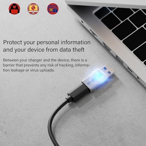 Secure Charging Adapter Data Transfer Lightweight Pocket Size for Public USB Port Devices Travel Essential Anti Data Theft Charging — view 6