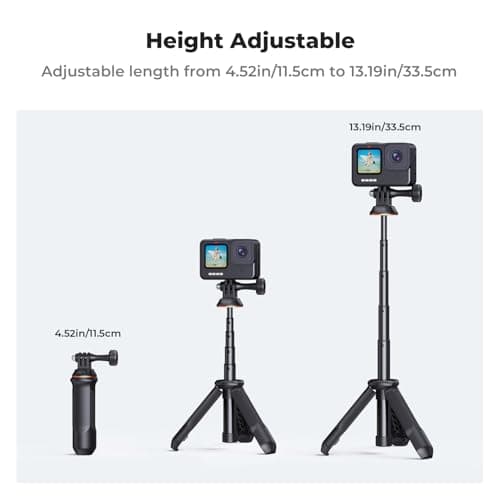 K&F CONCEPT 13.2"/33.5cm Selfie Stick Mini Tripod Portable Vlog Handle Grip — view 2