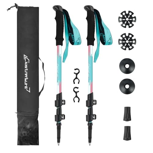 Clostnature Adjustable Kids Trekking Poles, 2 Pack Telescopic Walking Poles
