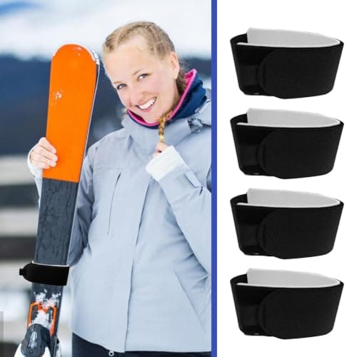 Ski Straps 4pc | Adjustable EVA Padded Fastener Wraps | Winter Sports — view 3