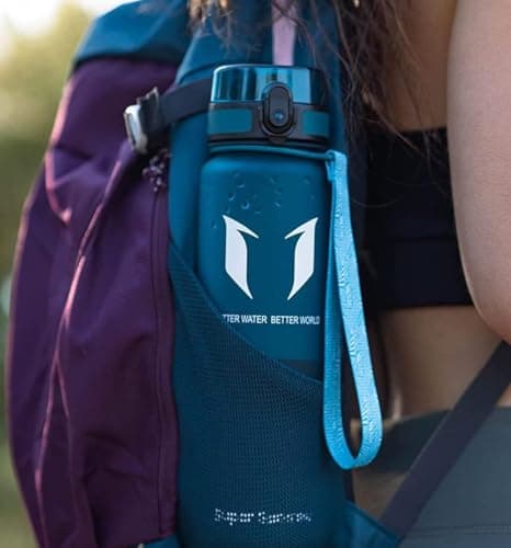 Super Sparrow Sports Water Bottle - 500ml - Non-Toxic BPA Free & Eco-Friendly Tritan Co-Polyester Plastic - For Running, Gym, Yoga, Outdoors and Camping — view 6
