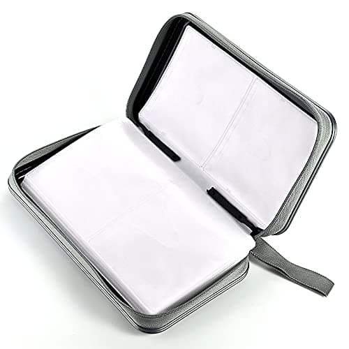 LIOVODE DVD Case, 96 Capacity CD Case Holder Organizer Disc Wallet for Car — view 4