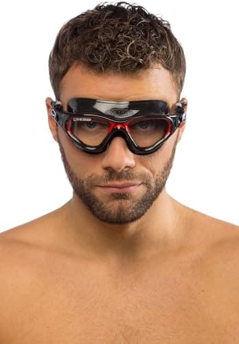 Cressi Cobra Anti Fog Premium Swim Goggles Mask - Black/Red — view 4