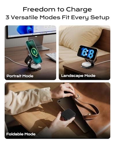 KU XIU X40 Turbo 3-in-1 Magnetic Wireless Charging Station Qi2.2 25W Fast — view 4