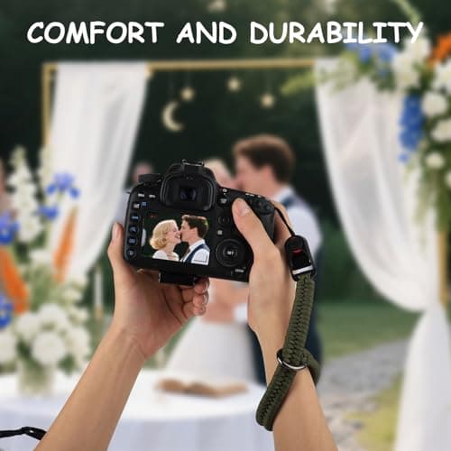 zrfgbxim 2 Pcs Camera Wrist Strap with Quick Release Buckle(4pcs), Quick Release Paracord Rope Camera Hand Straps, Adjustable D Rings Safety Straps for DSLR or Mirrorless Cameras — view 5