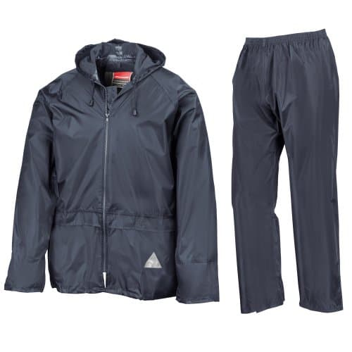 Result Mens Heavyweight Waterproof Rain Suit (Jacket & Trouser Suit) (2XL) (Black) — view 3
