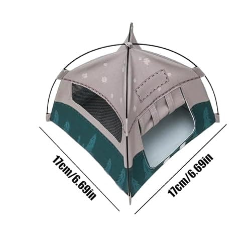 Miniature Camping Tent - Scale Doll Tent, Pretend Play Outdoor Accessory, Portable Toy Shelter, Use for Garden Scene or Miniature Playhouse Display, Playhouse Accessory, Multi Color — view 2
