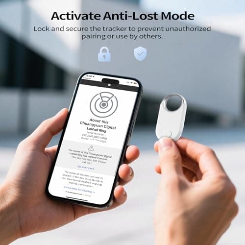 Air Tracker Tags Bluetooth Item Finder 2 Pack, Smart Tags Compatible with Apple Find My APP (iOS Only), 100dB Beep, Replaceable Battery, Item Finder and Locator for Keys/Luggage/Bags/Wallets etc. — view 6