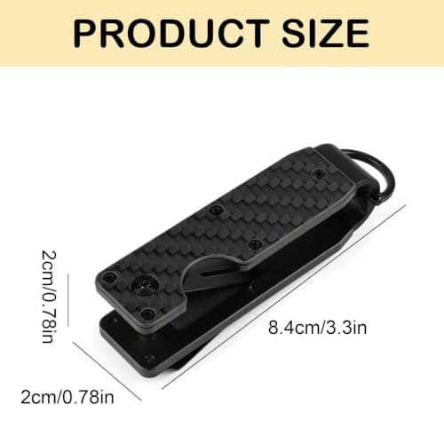 Meralo Compact Carbon Fibre Key Holder Keyring — view 2