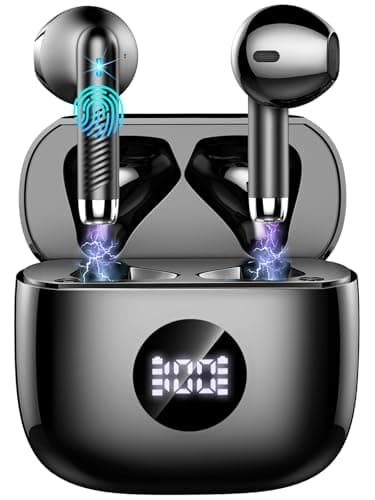 Wireless Earbuds, Bluetooth 5.4 Headphones in Ear with 4 ENC Noise Cancelling Mic, Bluetooth Earbuds 40Hrs Playtime, Wireless Earphones with HiFi Stereo Deep Bass, IP7 Waterproof, USB-C Fast Charge