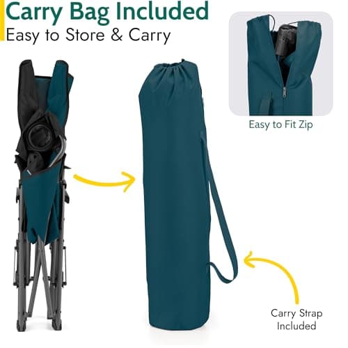 Trail Rock Folding Rocking Camping Chair, Teal — view 6