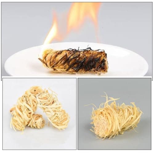 ibasenice 12pcs Wax Wood Firelighters Quick Charcoal Fire Starters Brown — view 3