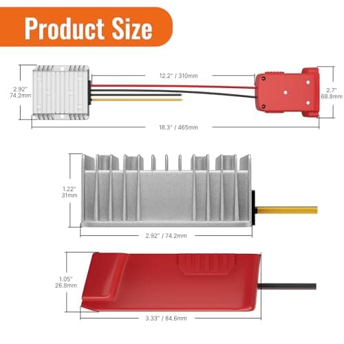 Joinfworld Adapter for Power Wheel for Milwaukee 18V to 12V — view 2