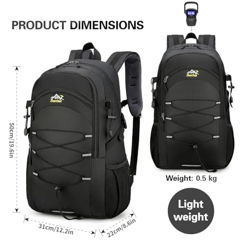 Besrina 40L Hiking Backpack, Water-Resistant Travel Reflective Rucksack — view 2