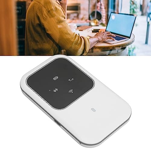 Haofy M80 Slim Portable 4G WiFi Router for Car Travel with LED Display, 10 Users, White, 1 X 4G WiFi Router 1 X Battery, 7/8/10, — view 6