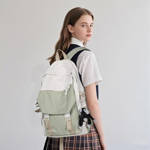 SZLX School Backpack Womens Lightweight School Bag Casual Daypack College Laptop Backpack for Men Women Water Resistant teen backpack Travel Rucksack for Sports High School Middle Bookbag for girls — view 3